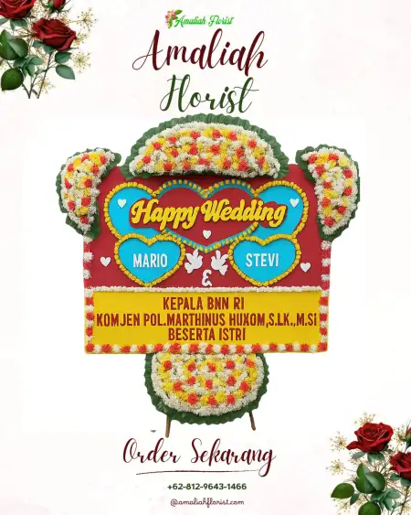 Papan Bunga Pernikahan Sumberwaru